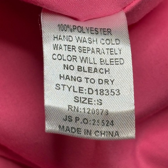 Entro Pink Gingham Puff Sleeve Smocked Ruffle Dress Coquette Girly Size Small - Picture 7 of 7